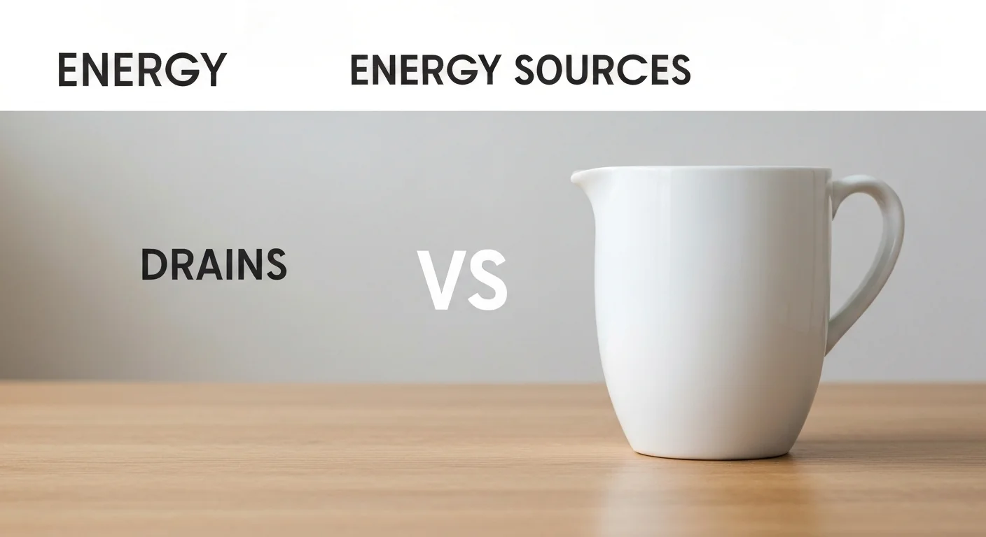 Energy Drains vs. Energy Sources: A Framework for Sustainable Daily Energy