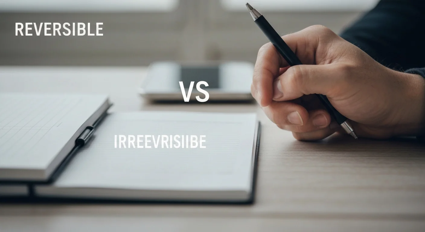 Reversible vs Irreversible Decisions: How to Calibrate Decisiveness