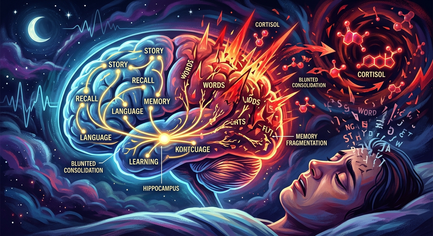 Why High Cortisol Blunts Verbal Memory Consolidation During Sleep